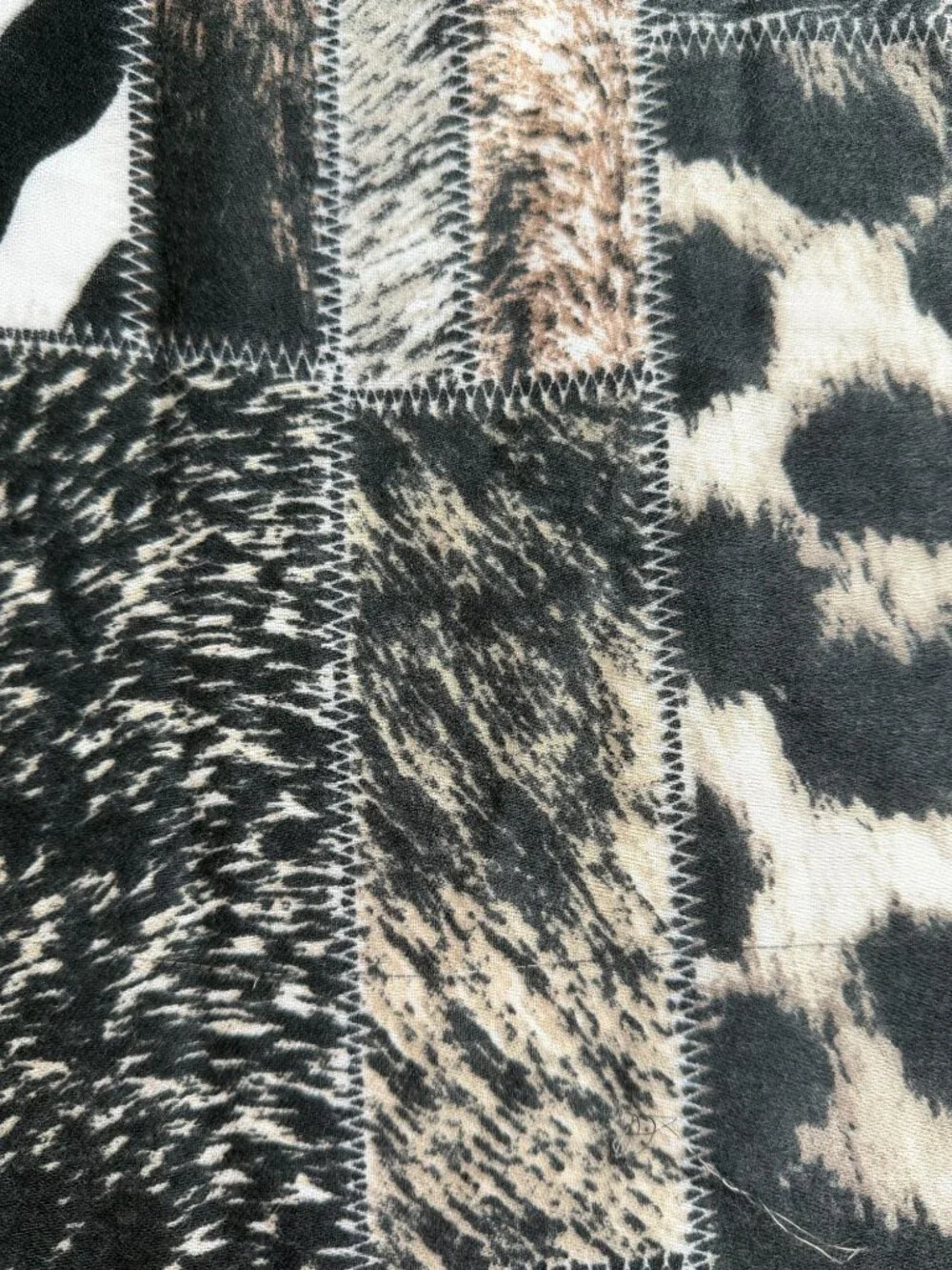 Animal Print Scarf Mustard Gold Border Black Brown Fringe Lightweight 70x35